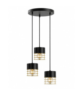 Royal Cluster Pendant Ceiling Light Black 32cm 3x E27-1