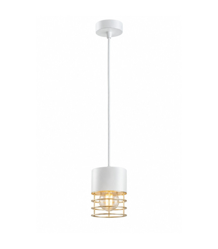 Royal Slim Pendant Ceiling Light White Gold 12cm 1x E27-1