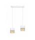 Royal Bar Pendant Ceiling Light White Gold 50cm 2x E27-1