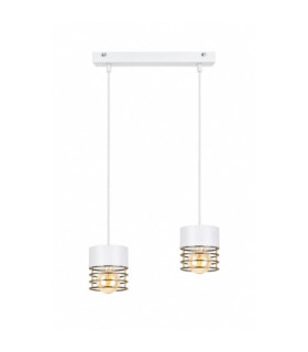 Royal Bar Pendant Ceiling Light White Gold 50cm 2x E27-1