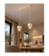 Royal Bar Pendant Ceiling Light White Gold 50cm 2x E27-2