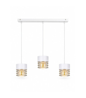 Royal Bar Pendant Ceiling Light White Gold 60cm 3x E27-1