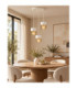 Royal Cluster Pendant Ceiling Light White Gold 32cm 3x E27-2