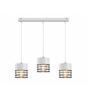 Ohio Bar Pendant Ceiling Light White Black 60cm 3x E27-1
