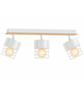 Casa Ceiling Spotlight Bar White Wood 60cm 3x E27-1