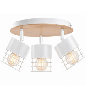 Casa Ceiling Spotlight Clusters White Wood 32cm 3x E27-1