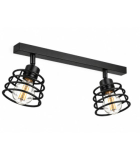 Viva Twin Ceiling Spotlight Black 50cm 2x E27-1