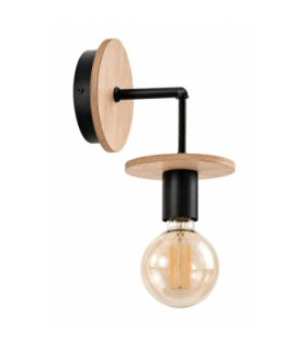 Saturn Wall Lamp Natural Black 12cm 1x E27-1