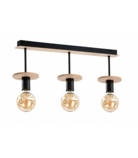 Saturn Ceiling Spotlight Bar Natural Black 60cm 3x E27-1