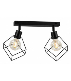 Ruben Twin Ceiling Spotlight Black 53cm 2x E27-1
