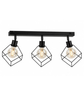 Ruben Ceiling Spotlight Bar Black 63cm 3x E27-1