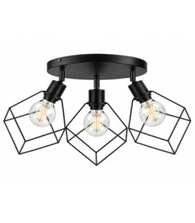 Ruben Ceiling Spotlight Clusters Black 32cm 3x E27-1