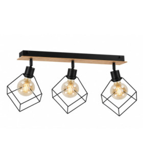 Ruben Ceiling Spotlight Bar Wood 65cm 3x E27-1