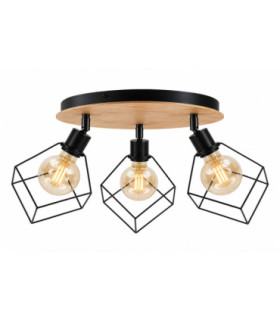 Ruben Ceiling Spotlight Clusters Wood 32cm 3x E27-1