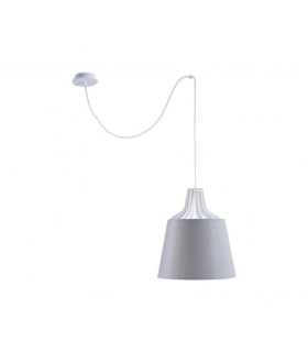 Lea Dome Pendant Ceiling Light Grey 38cm 1x E27 200cm Wire-1