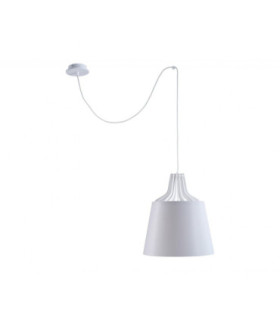 Lea Dome Pendant Ceiling Light White 38cm 1x E27 200cm Wire-1
