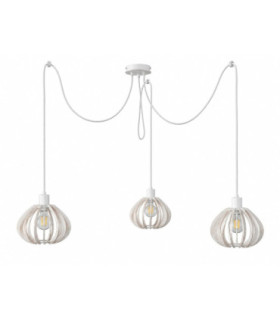 Nicoleta Cluster Pendant Ceiling Light White 3x E27-1