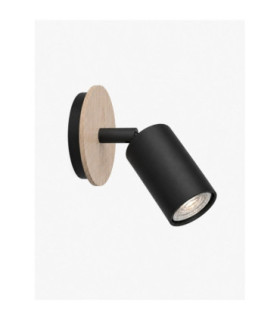 Eye Single Spotlight Black Wood 11cm 1x GU10-1