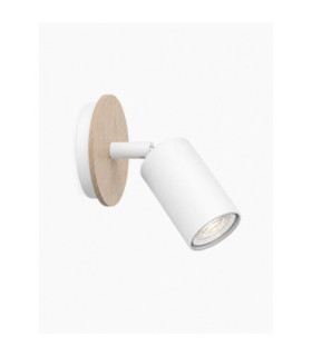 Eye Single Spotlight White Wood 11cm 1x GU10-1
