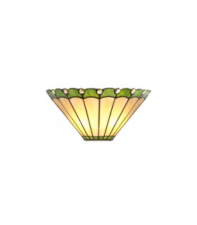 Tiffany Wall Lamp, 2 x E14, Green, Crystal - 1