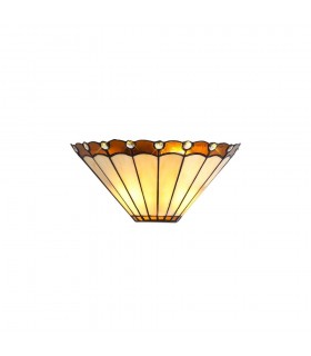 Tiffany Wall Lamp, 2 x E14, Amber, Crystal - 1