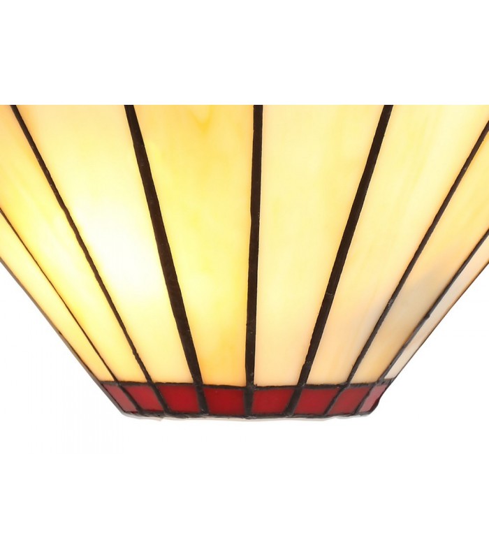 Tiffany Wall Lamp, 2 x E14, Red, Crystal - 3