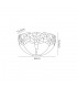 Tiffany 30cm Wall Lamp, 2 x E14, Blue, Clear Crystal - 2