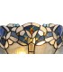 Tiffany 30cm Wall Lamp, 2 x E14, Blue, Clear Crystal - 3