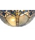 Tiffany 30cm Wall Lamp, 2 x E14, Blue, Clear Crystal - 4