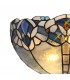 Tiffany 30cm Wall Lamp, 2 x E14, Blue, Clear Crystal - 5