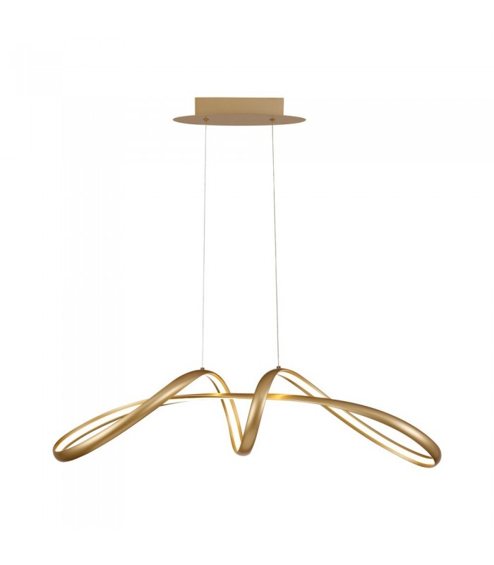 Large Oval Ceiling Pendant, 1 x 39W LED, 3000K, 1950lm, Sand Gold - 1