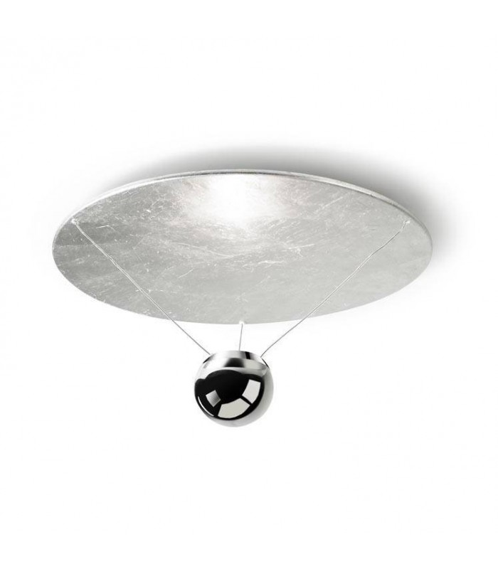 LED 1 Light Dimmable Semi Flush Ceiling Light Silver - 1
