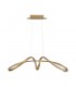 Large Oval Ceiling Pendant, 1 x 39W LED, 3000K, 1950lm, Sand Gold - 3