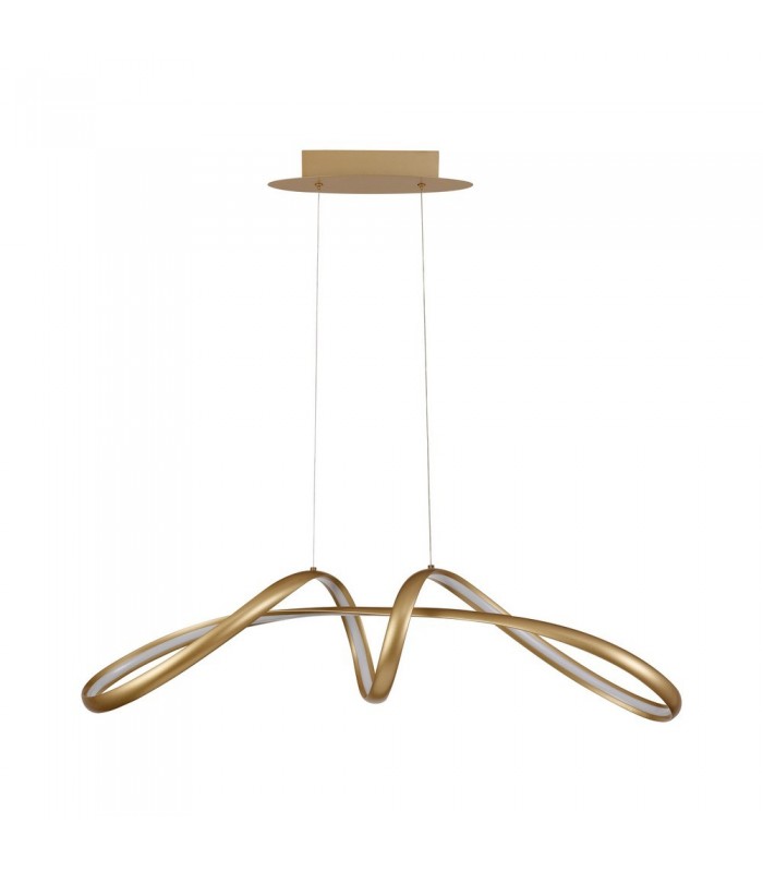 Large Oval Ceiling Pendant, 1 x 39W LED, 3000K, 1950lm, Sand Gold - 3