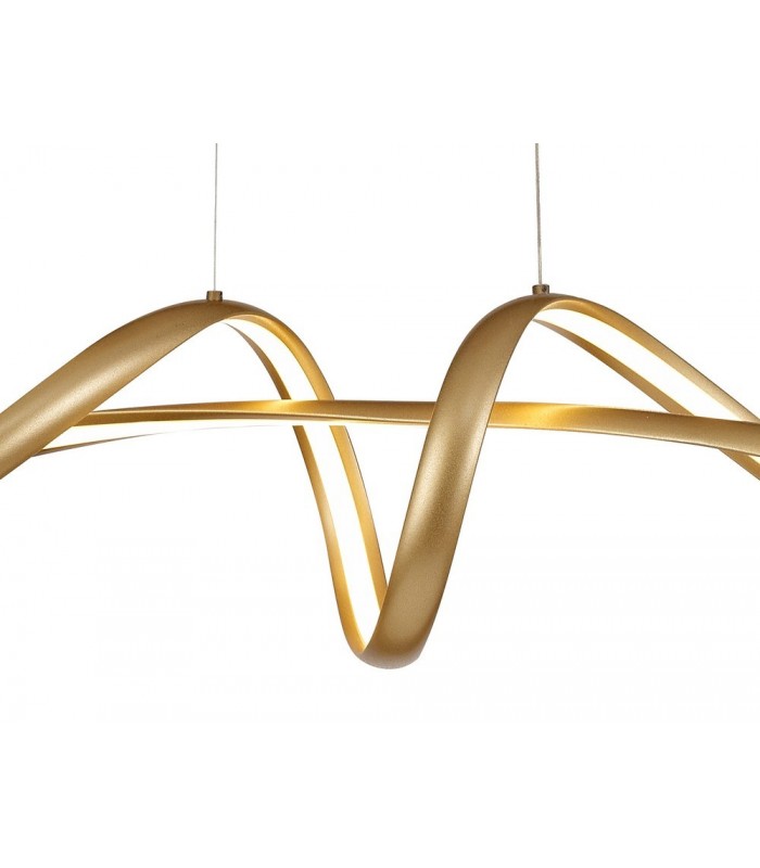 Large Oval Ceiling Pendant, 1 x 39W LED, 3000K, 1950lm, Sand Gold - 5
