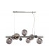 Ceiling Pendant, 7 x G9, Polished Chrome, Smoked Glass - 1