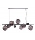 Ceiling Pendant, 7 x G9, Polished Chrome, Smoked Glass - 4
