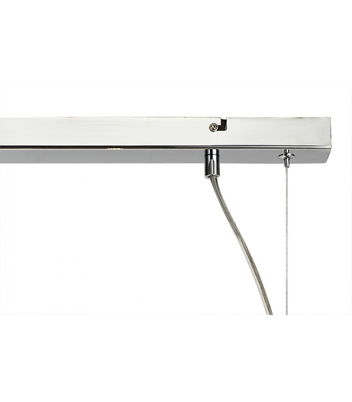 Ceiling Pendant, 7 x G9, Polished Chrome, Smoked Glass - 6