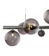 Ceiling Pendant, 7 x G9, Polished Chrome, Smoked Glass - 8