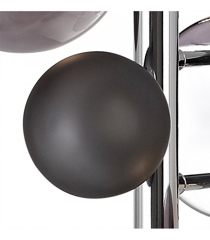Wall Lamp, 2 x G9, Polished Chrome, Smoked Glass - 5