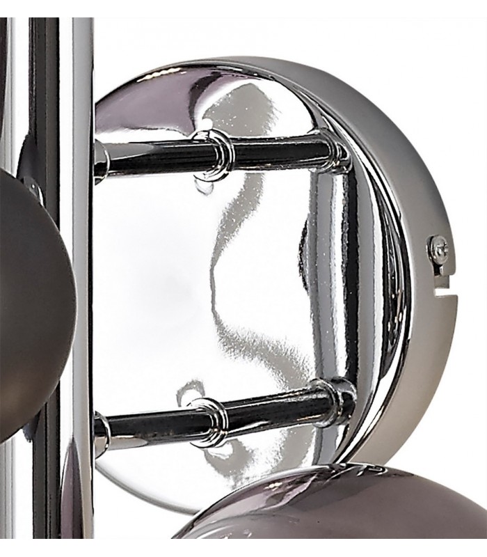 Wall Lamp, 2 x G9, Polished Chrome, Smoked Glass - 6