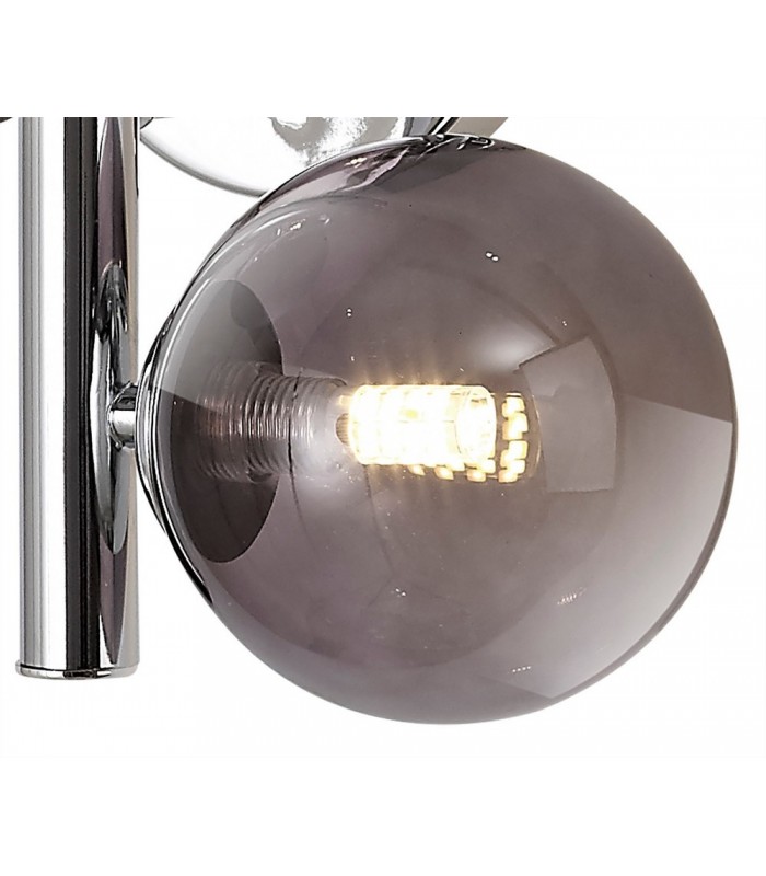 Wall Lamp, 2 x G9, Polished Chrome, Smoked Glass - 7