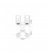 Wall Lamp Switched, 2 x E14, Polished Nickel - 2
