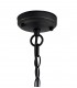 Ceiling Pendant, 1 x E27, Black, Gold With Seeded Clear Glass, IP54 - 5