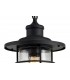 Ceiling Pendant, 1 x E27, Black, Gold With Seeded Clear Glass, IP54 - 7