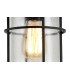 Ceiling Pendant, 1 x E27, Black, Gold With Seeded Clear Glass, IP54 - 9