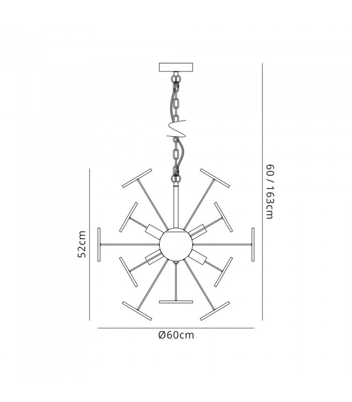 Ceiling Pendant,10 x E14, Polished Chrome - 2
