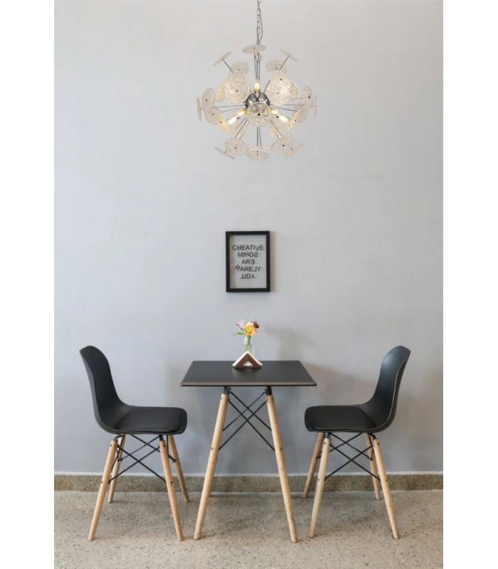 Ceiling Pendant,10 x E14, Polished Chrome - 3