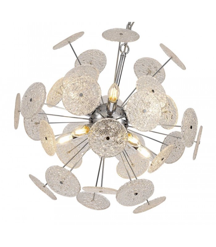 Ceiling Pendant,10 x E14, Polished Chrome - 7