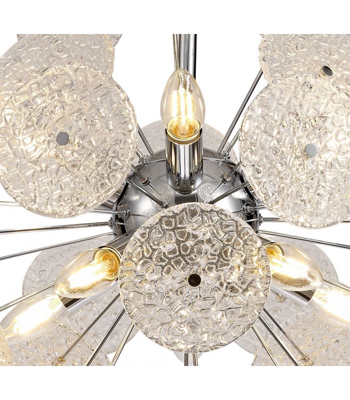 Ceiling Pendant,10 x E14, Polished Chrome - 9